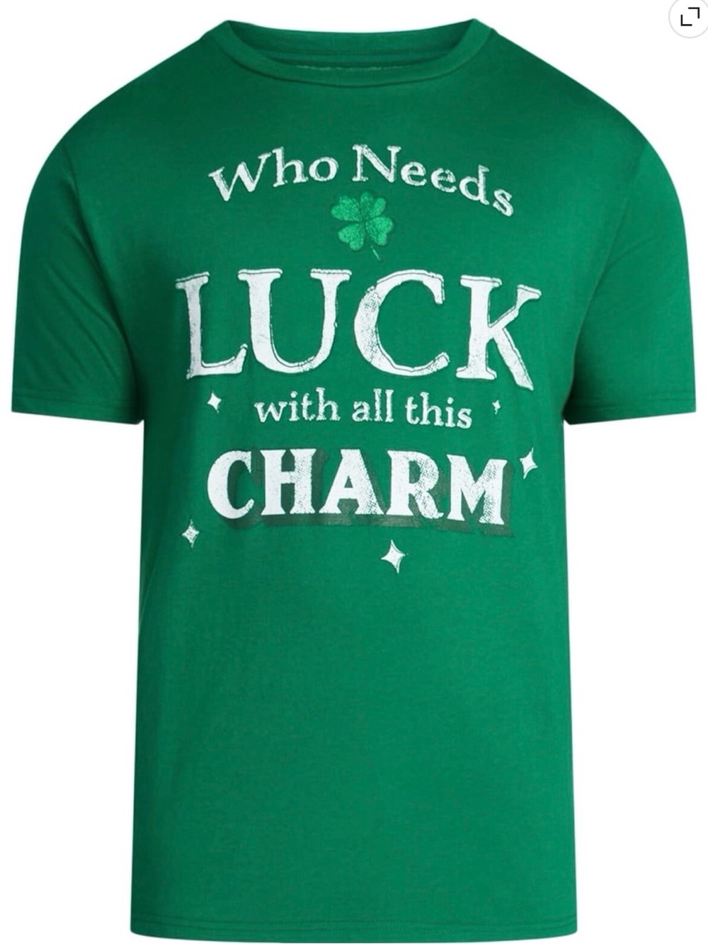Saint Patrick’s Day Men’ s Who Needs Charm Tee